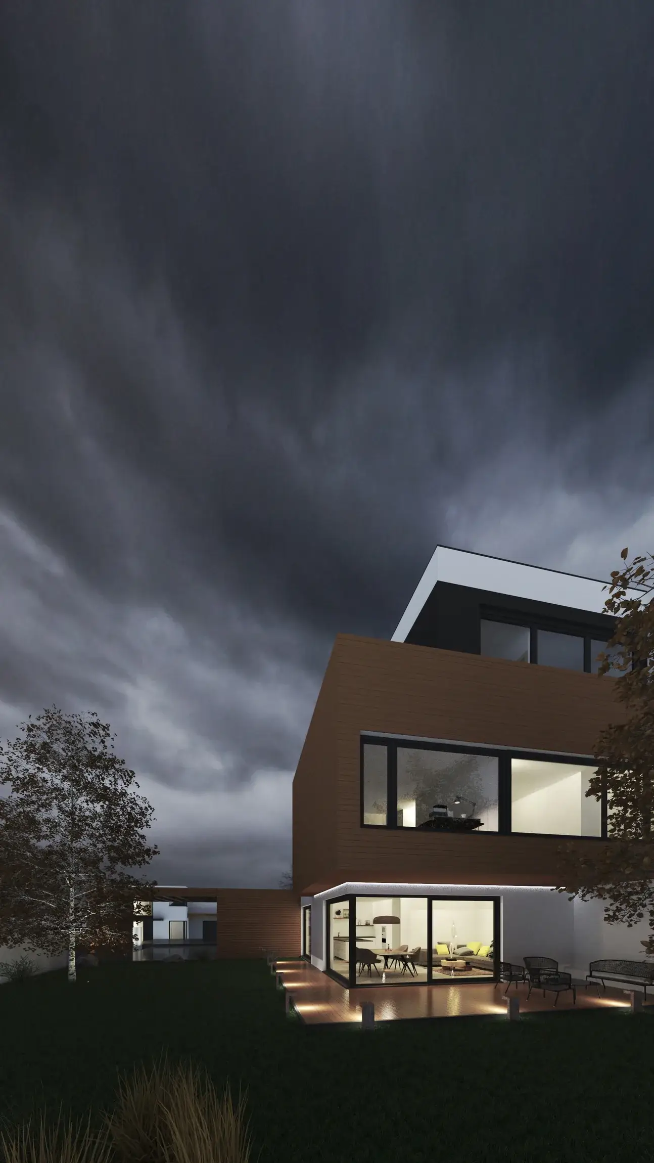 Aktuelle Interpretation eines Doppelhauses, Darmstadt – Ansicht