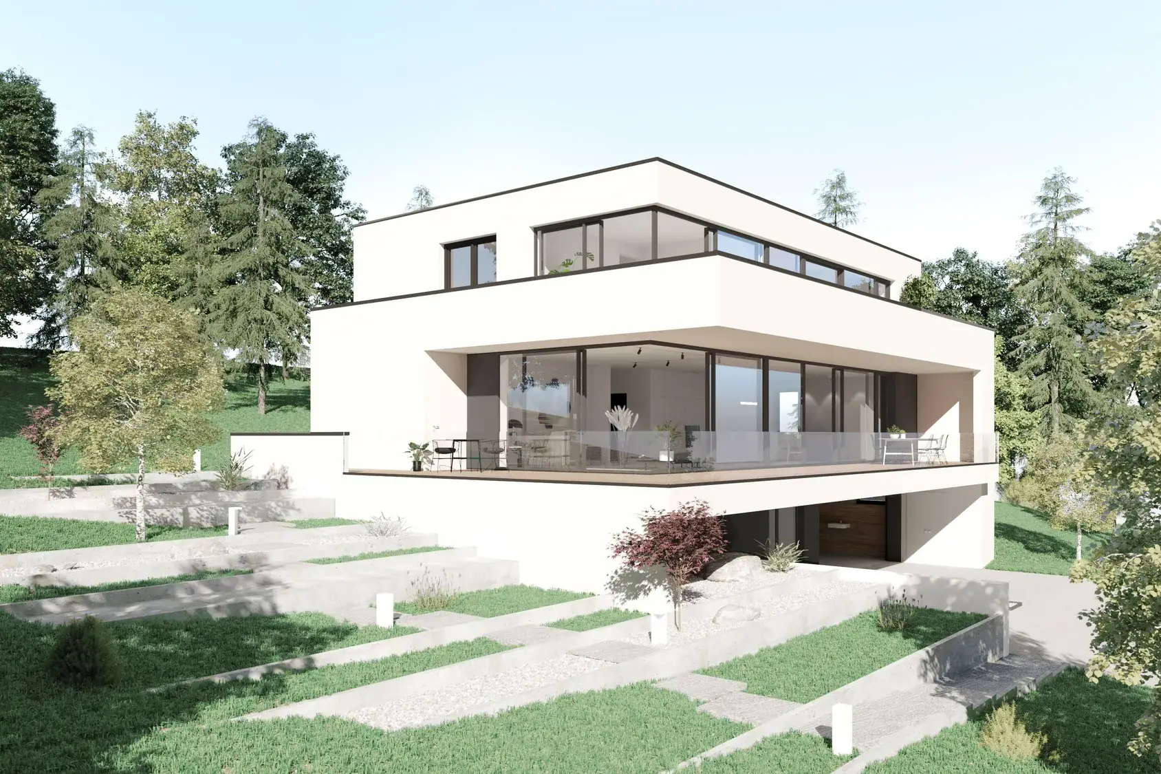 Architektenhaus in bester Lage, Dieburg – Gartenansicht
