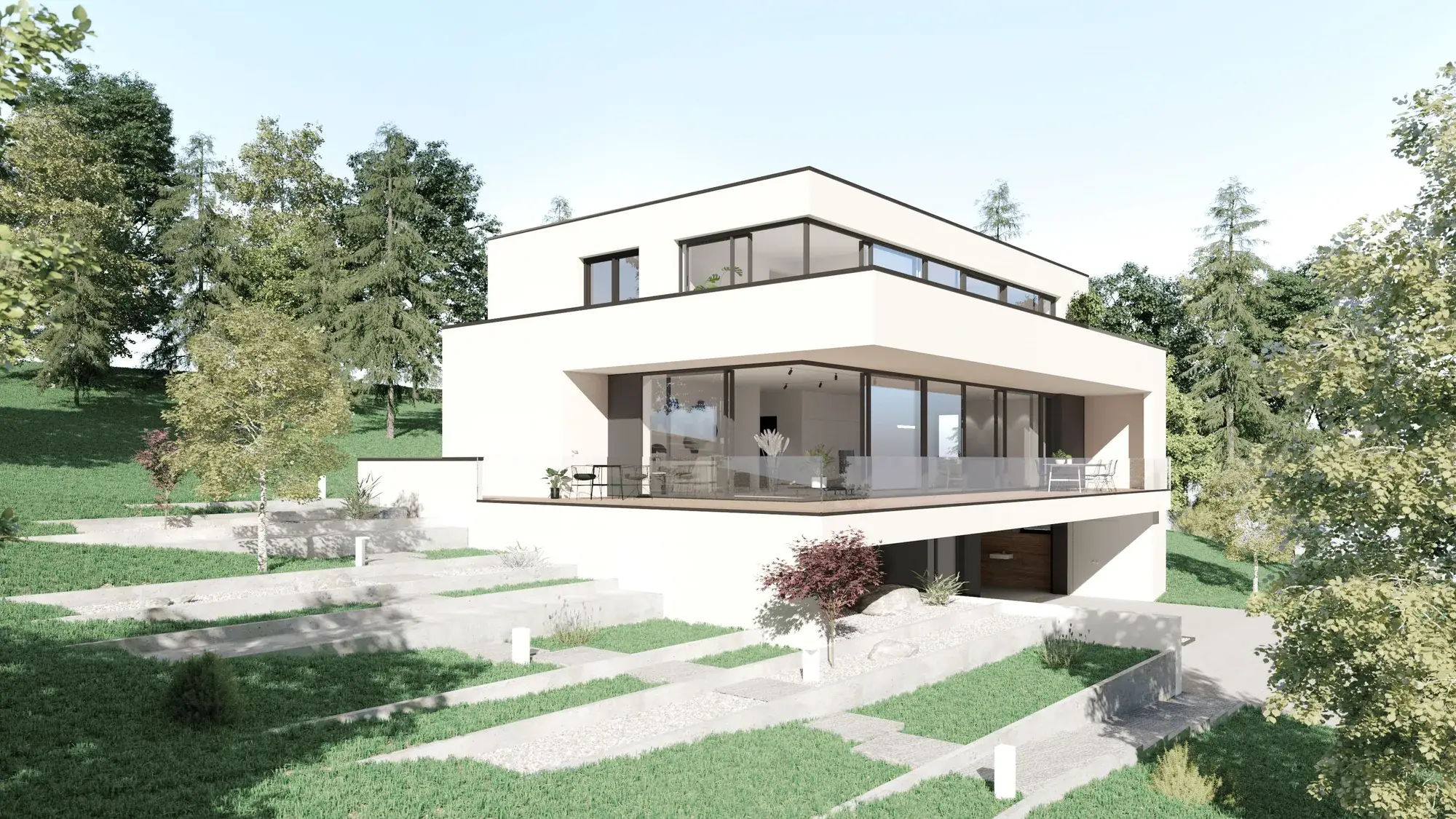 Architektenhaus in bester Lage, Dieburg – Gartenansicht