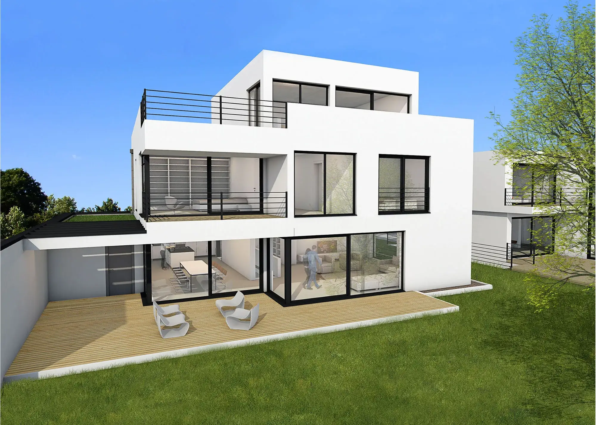Architektenhaus im Taunus, Kronberg – Gartenansicht