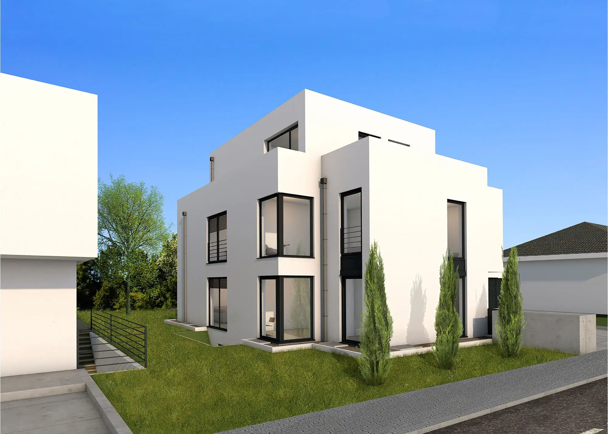 Architektenhaus im Taunus, Kronberg – Straßenansicht