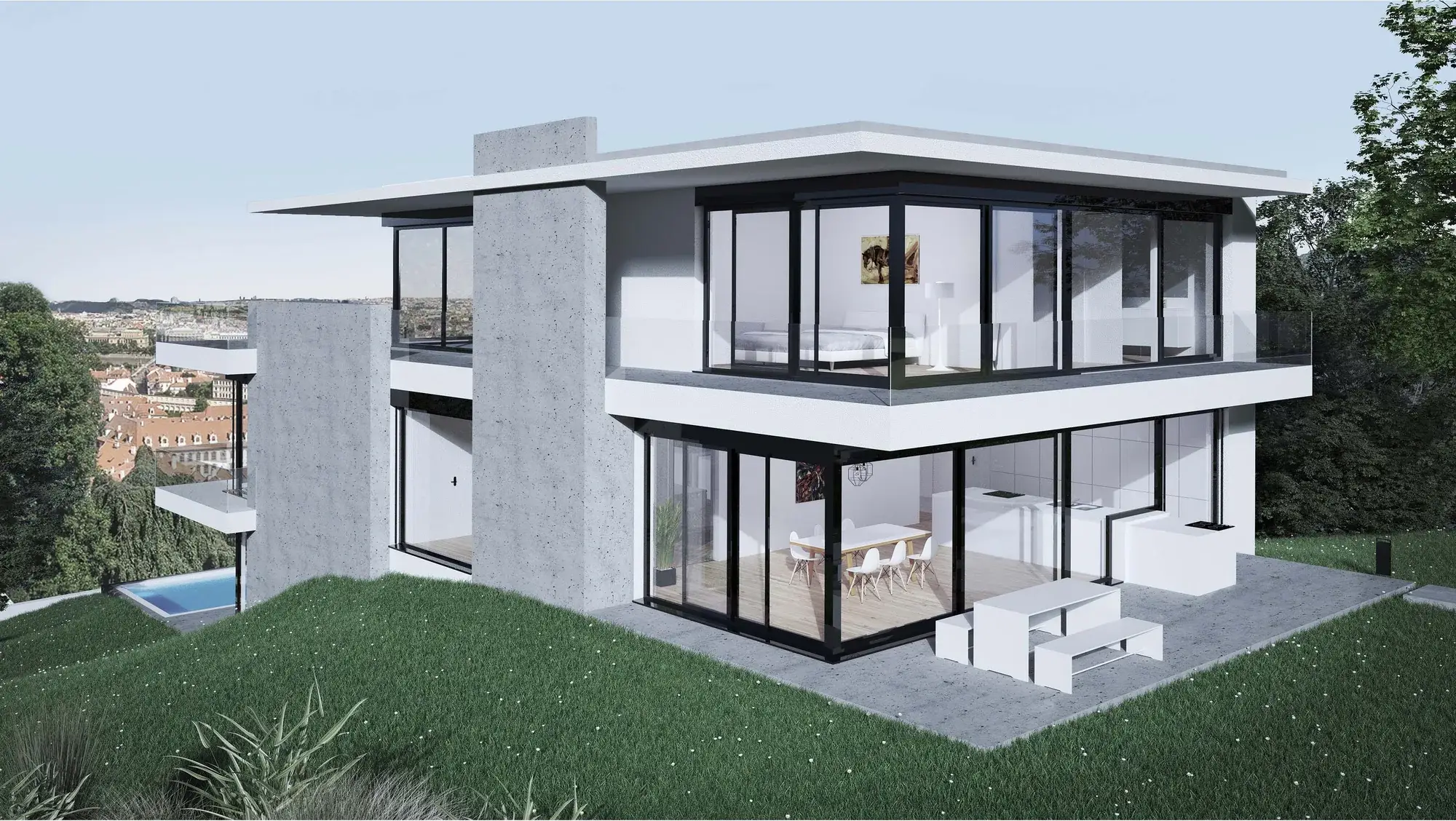 Einfamilienhaus in Hanglage, Bensheim – Ansicht