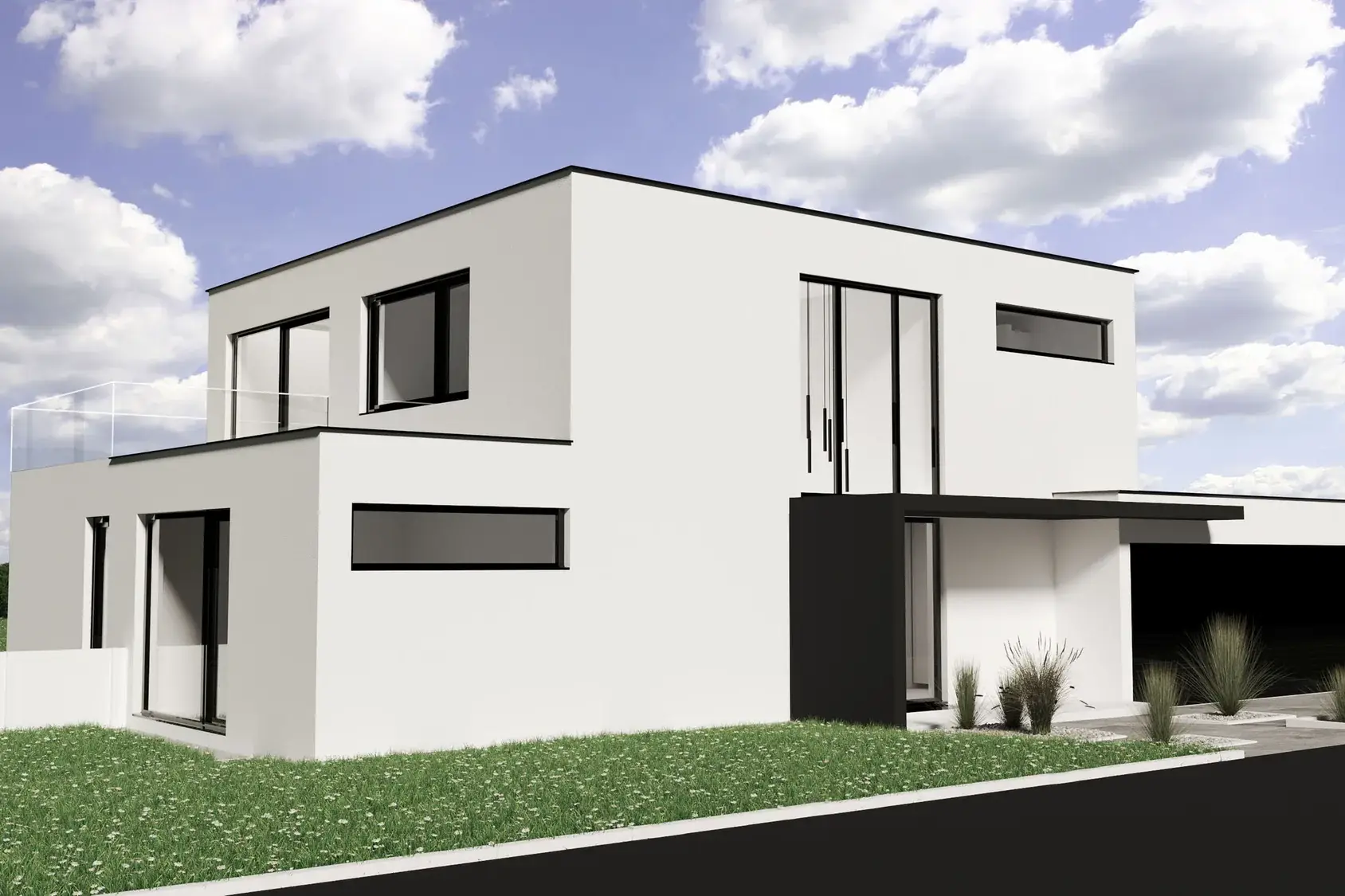 Einfamilienhaus mit Lektüreecke, Jugenheim – Straßenansicht