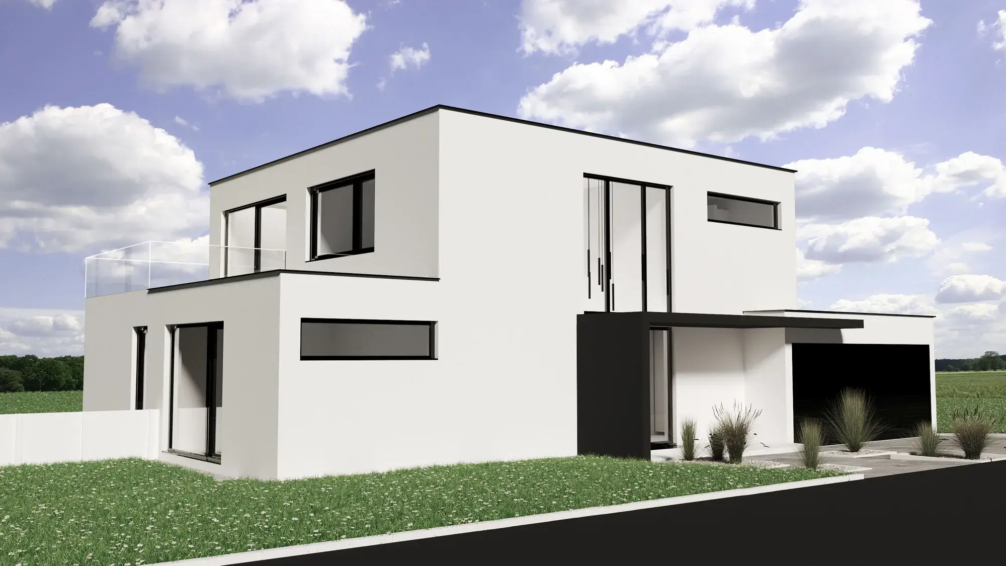Einfamilienhaus mit Lektüreecke, Jugenheim – Straßenansicht