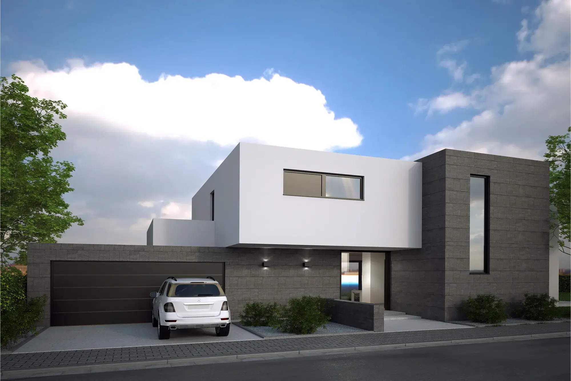 Einfamilienhaus mit Natursteinfassade im Hochtaunuskreis, Kronberg – Straßenansicht