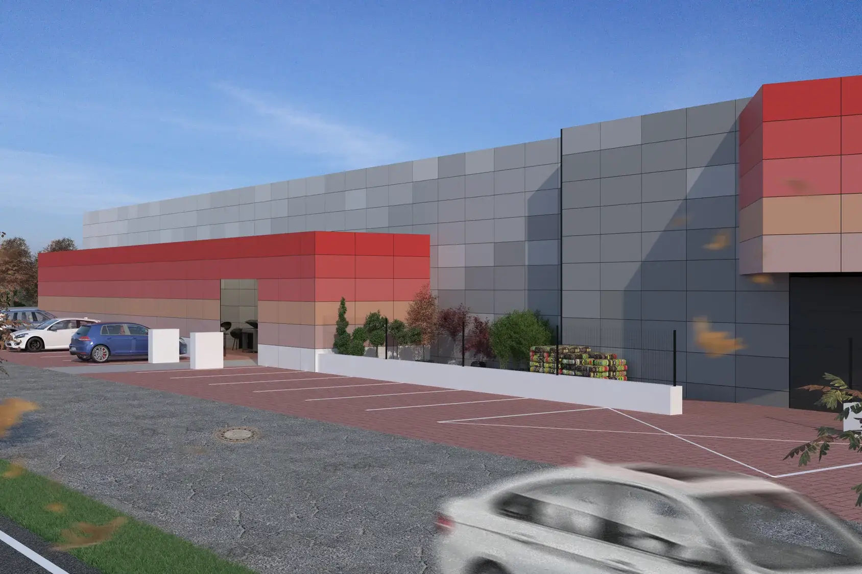 Fassadengestaltung für einen Baumarkt – Fassade