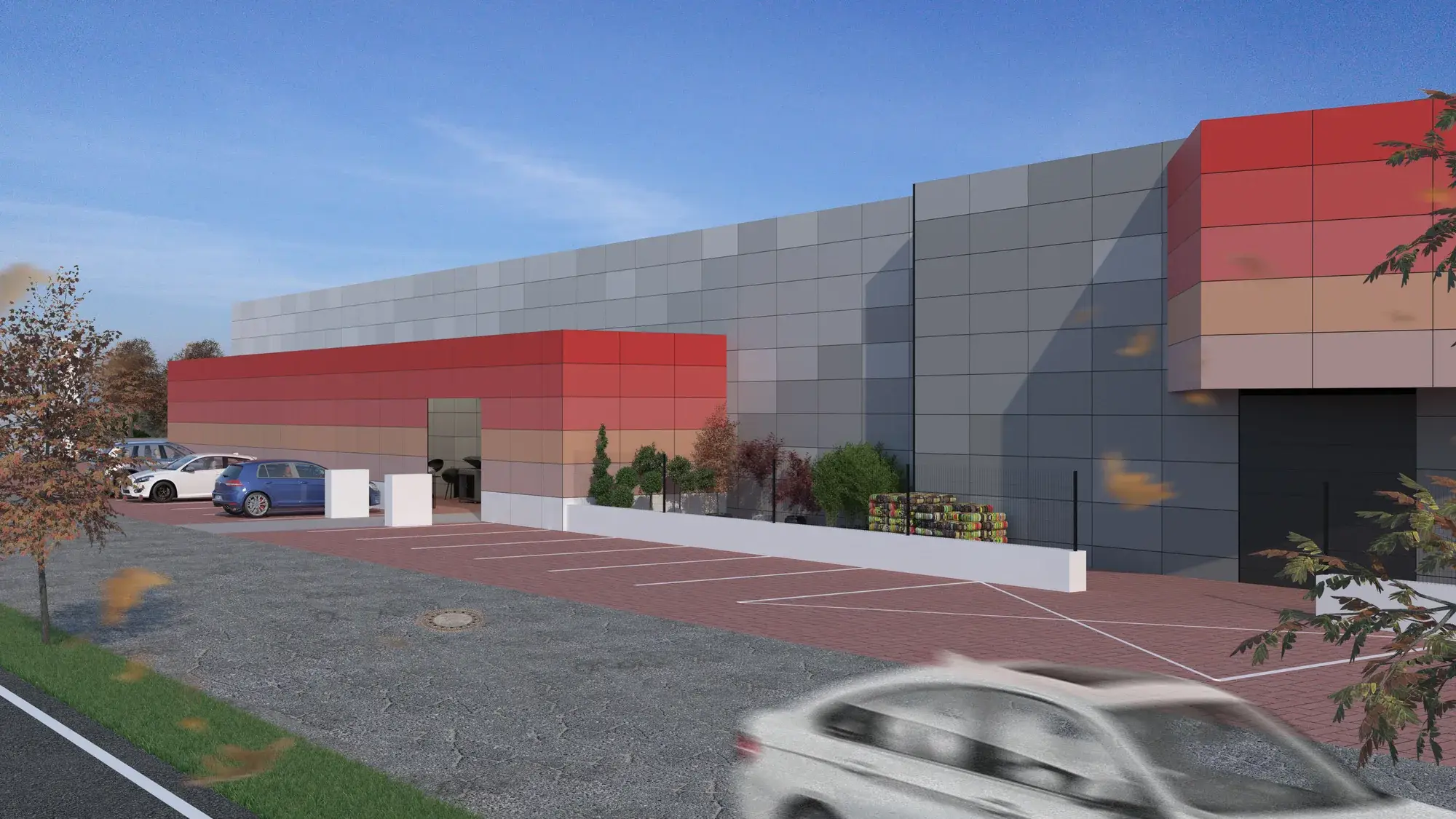 Fassadengestaltung für einen Baumarkt – Fassade