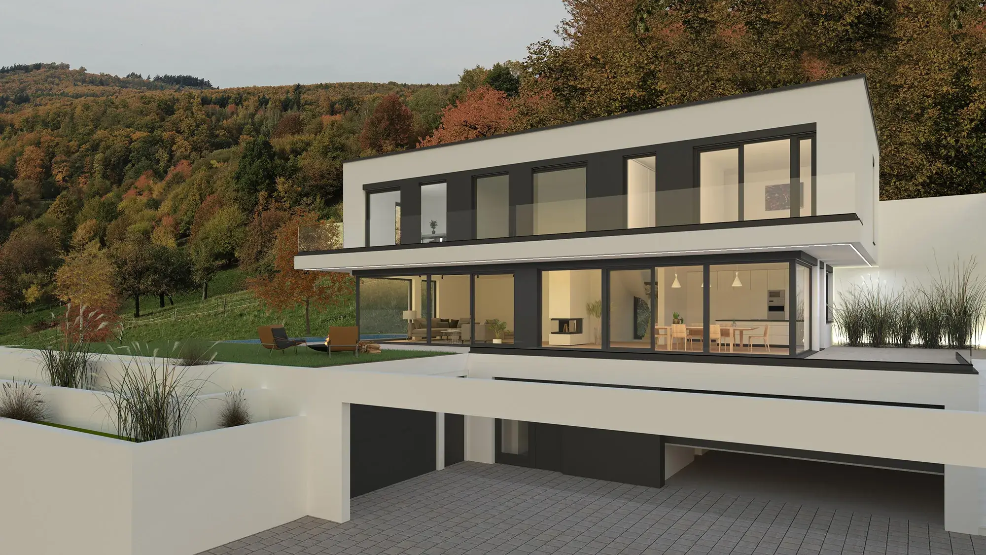 Haus in Hanglage an der Bergstraße, Bensheim – Straßenansicht