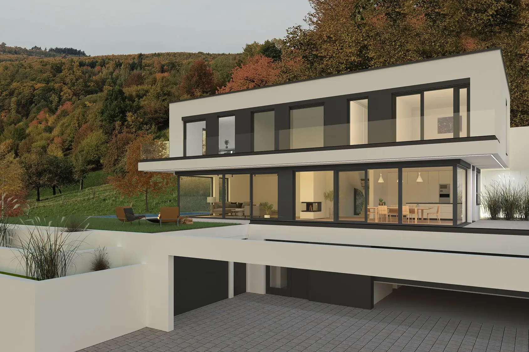Haus in Hanglage an der Bergstraße, Bensheim – Straßenansicht