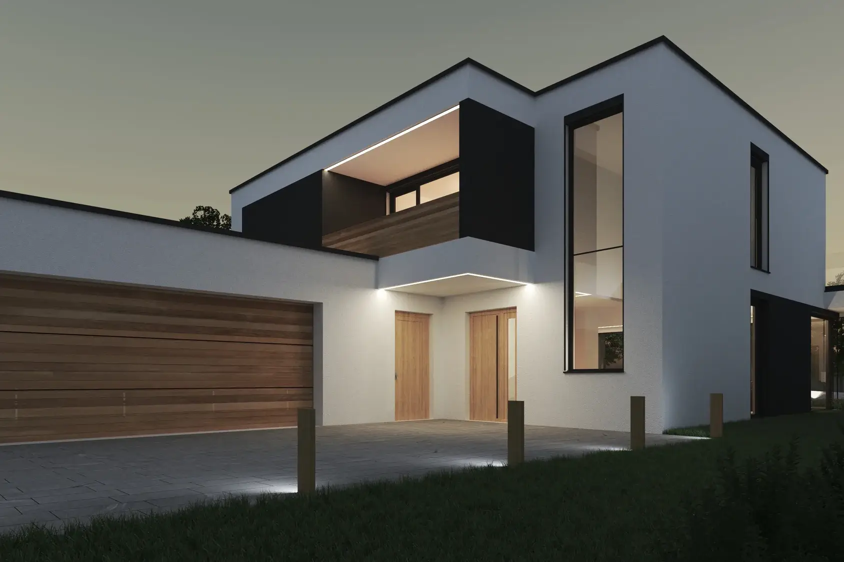 Haus mit Pool an der Bergstraße, Bensheim – Straßenansicht
