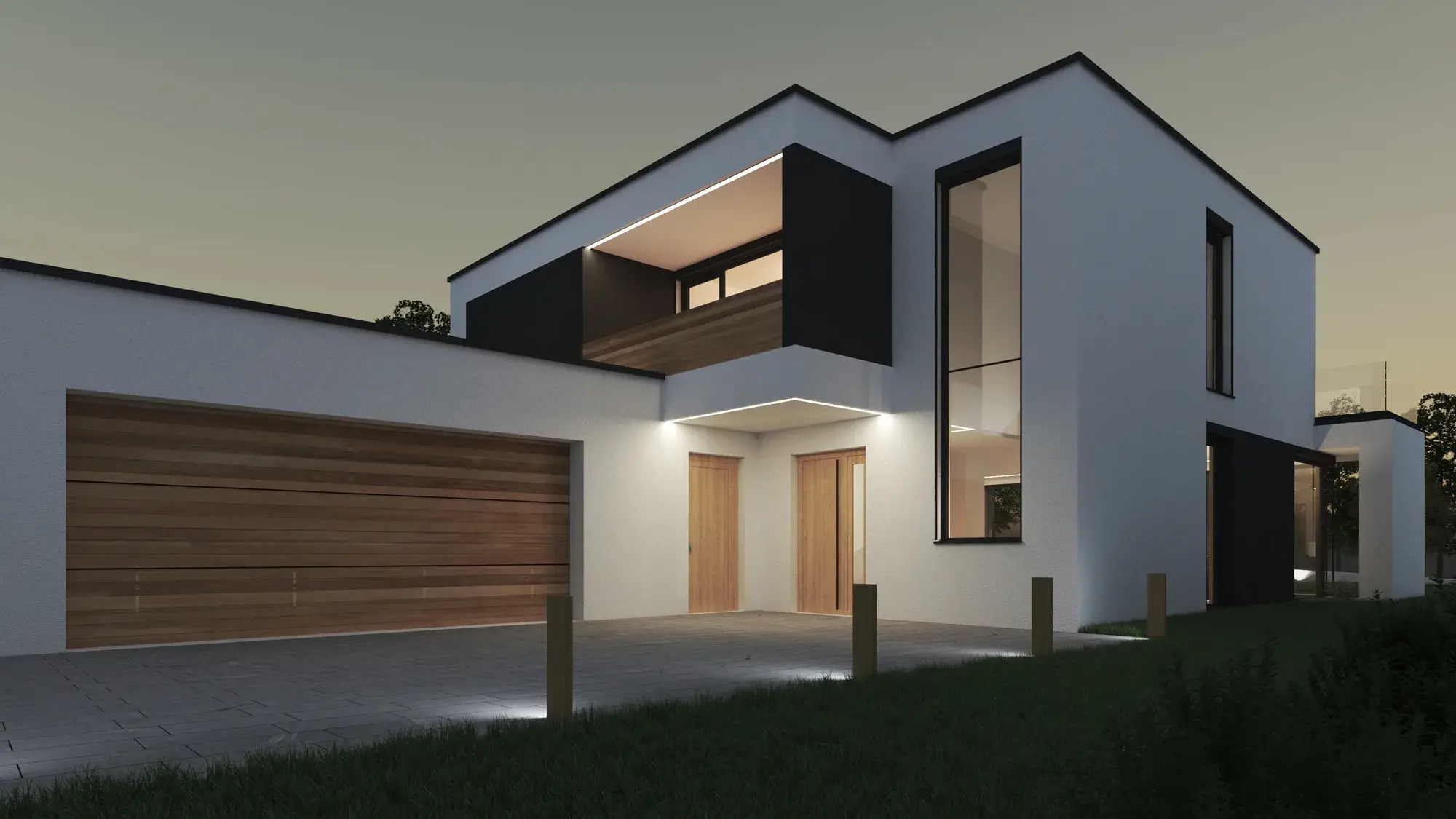 Haus mit Pool an der Bergstraße, Bensheim – Straßenansicht