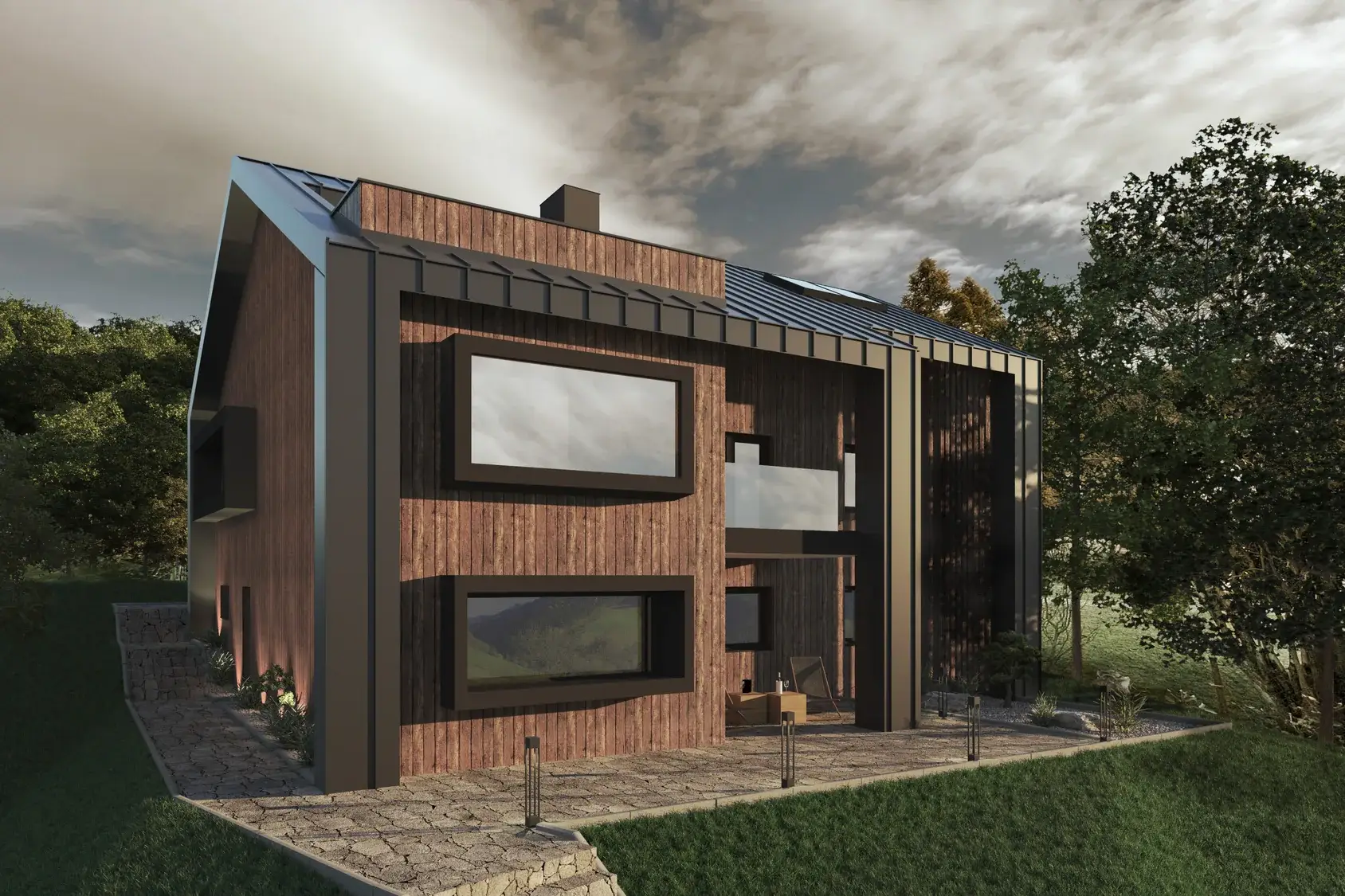 Modernisierung eines Einfamilienhauses im Odenwald, Höchst im Odenwald – Straßenansicht