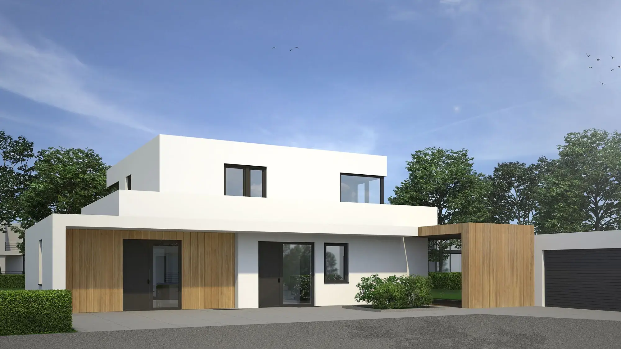 Neubau eines Einfamilienhauses im Odenwald, Michelstadt – Ansicht