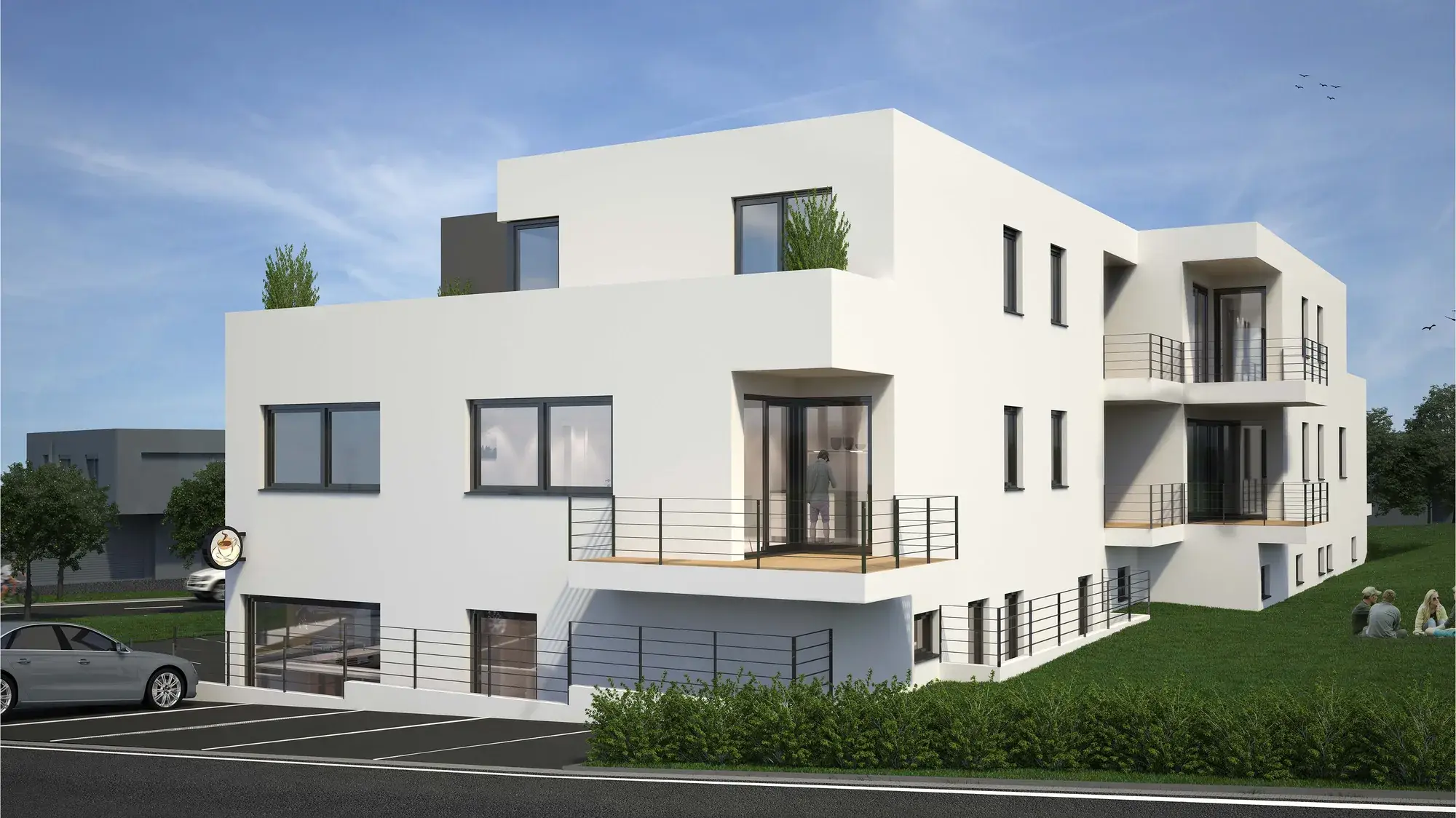 Neubau eines Wohn- und Geschäftshauses im Kreis Würzburg, Würzburg – Ansicht