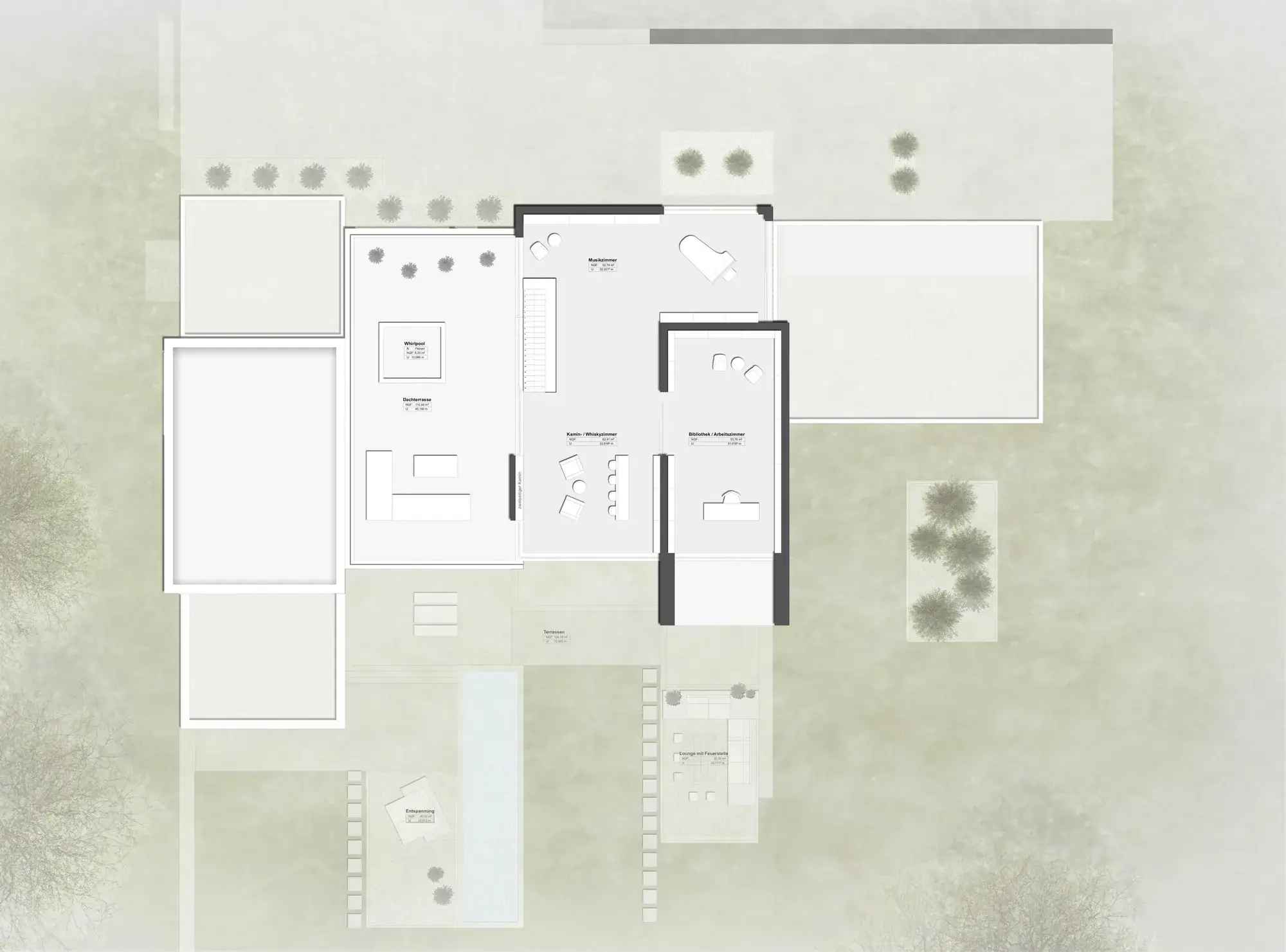 Villa Falkensee, Falkenstein – Grundriss Staffelgeschoss