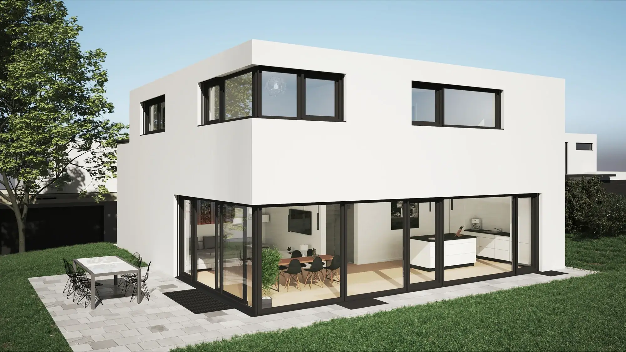 Vollunterkellertes Einfamilienhaus, Zwingenberg – Gartenansicht