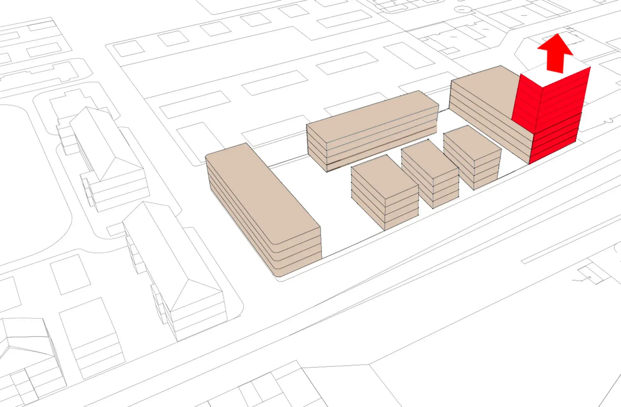 Wettbewerbsbeitrag Turley Barracks, Mannheim – Konzeptdiagramm