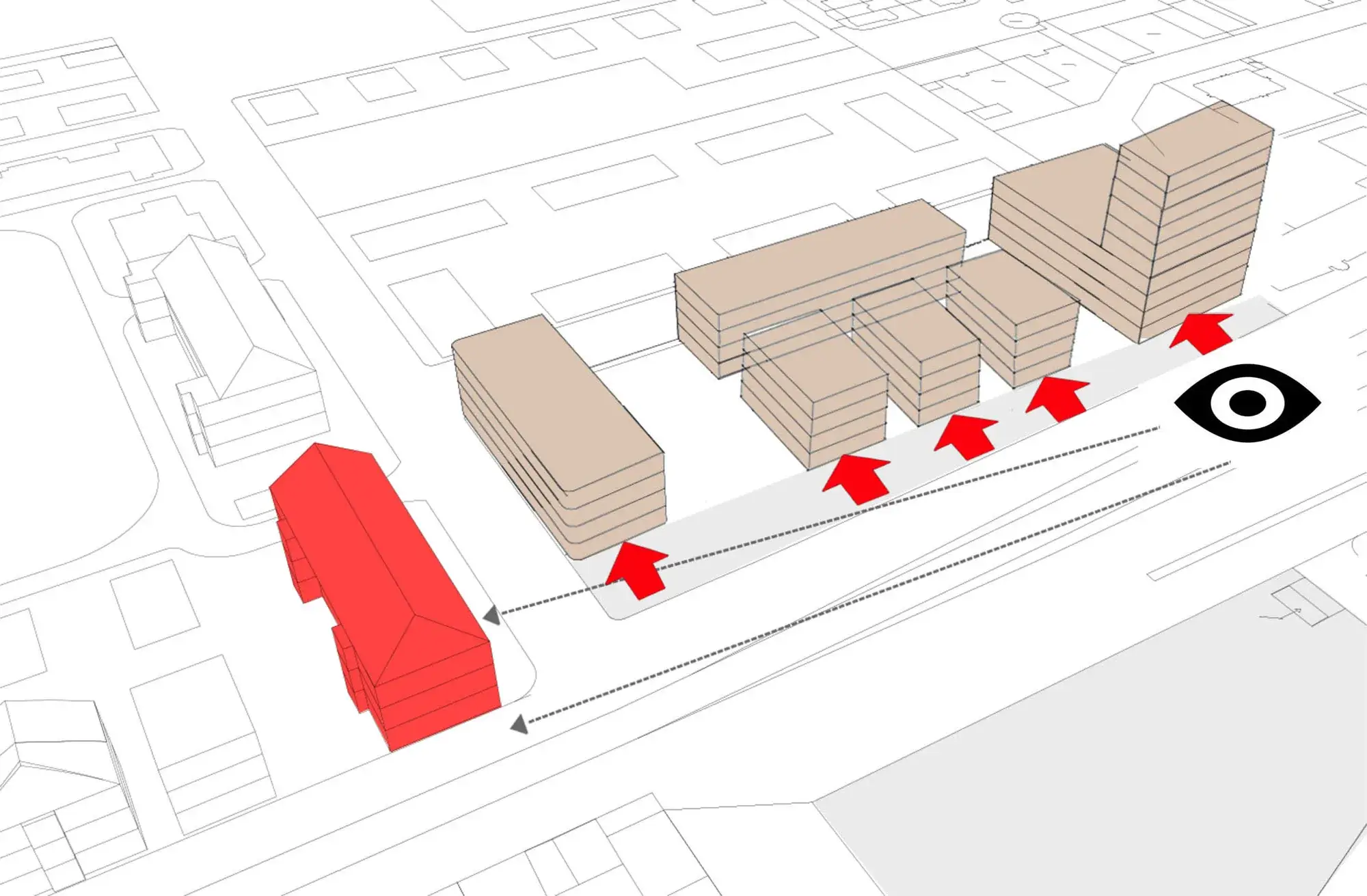 Wettbewerbsbeitrag Turley Barracks, Mannheim – Konzeptdiagramm
