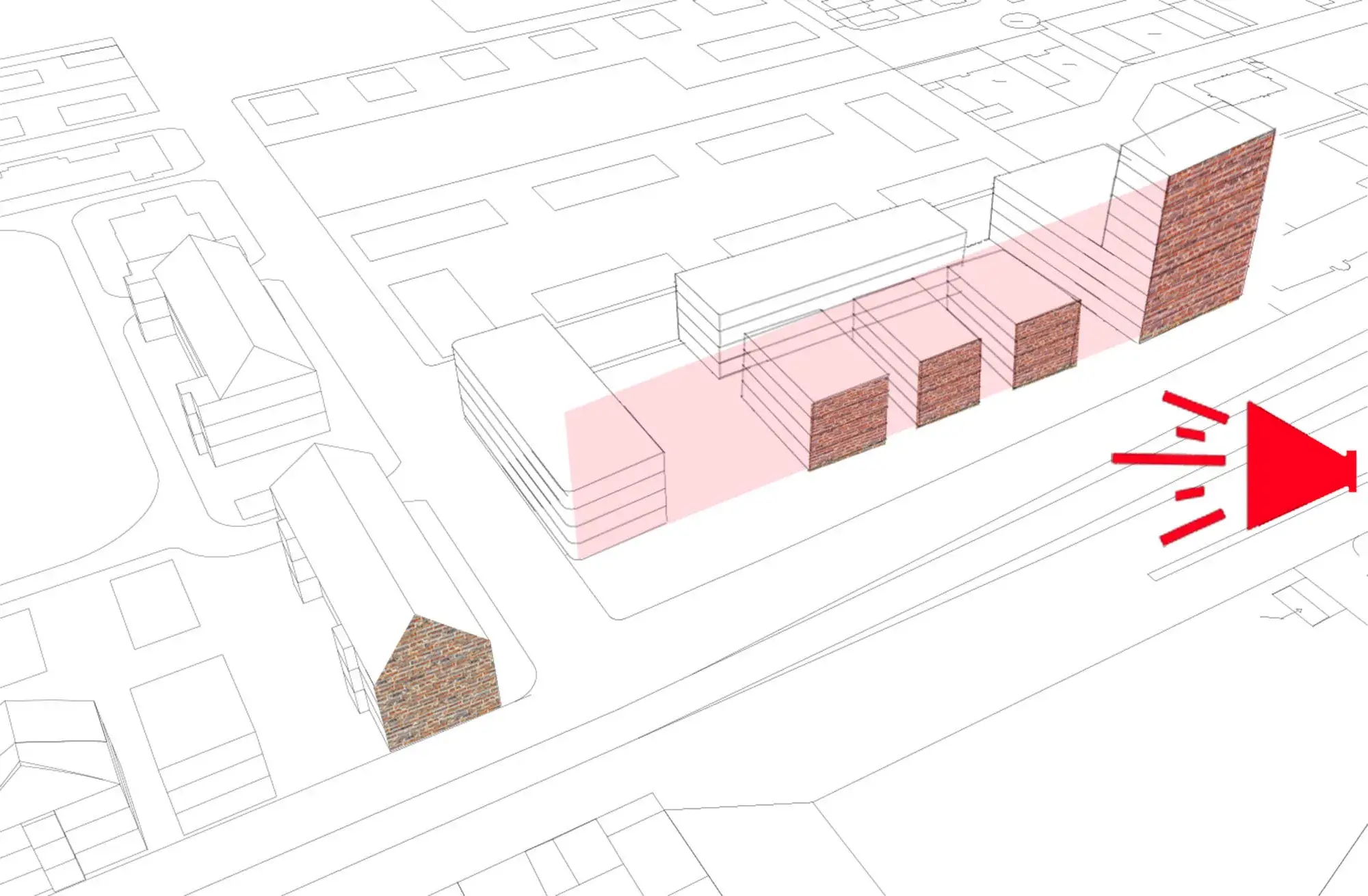 Wettbewerbsbeitrag Turley Barracks, Mannheim – Konzeptdiagramm